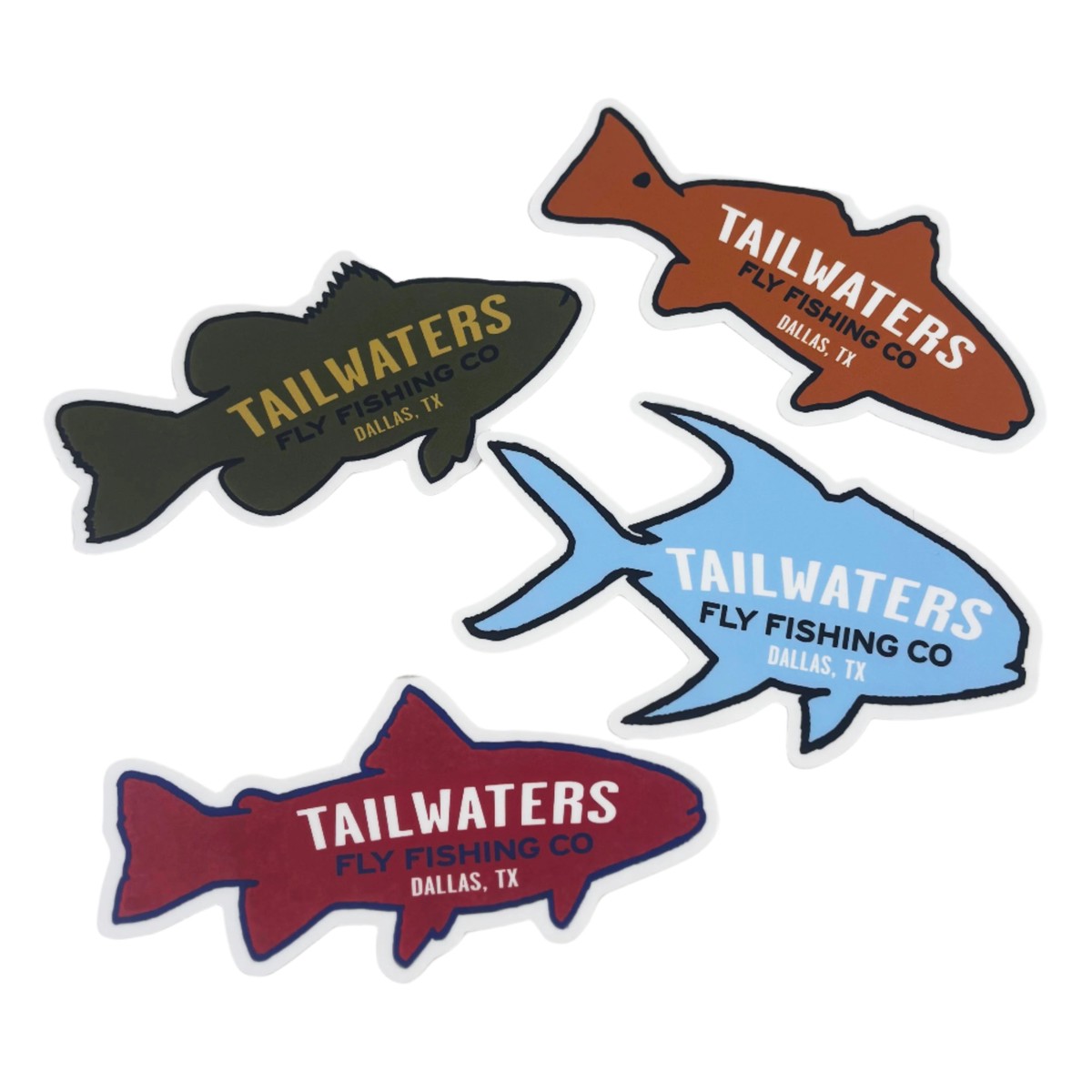 Tailwaters Fly Fishing Fish Sticker Pack