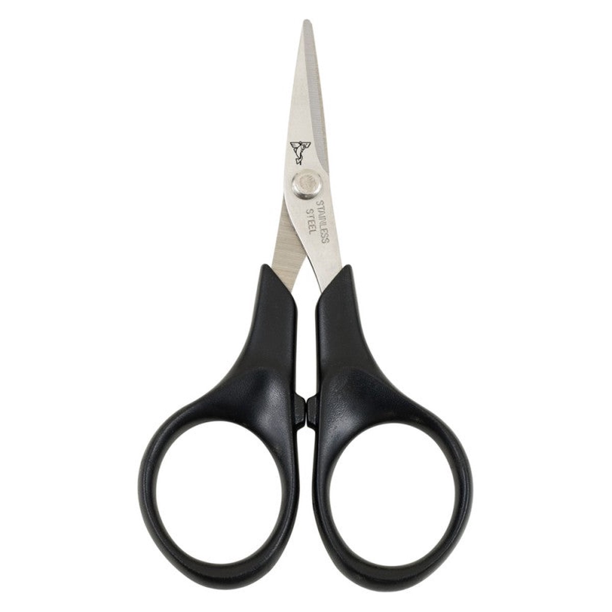 Braid Scissor, 4", Black Loops, Straight