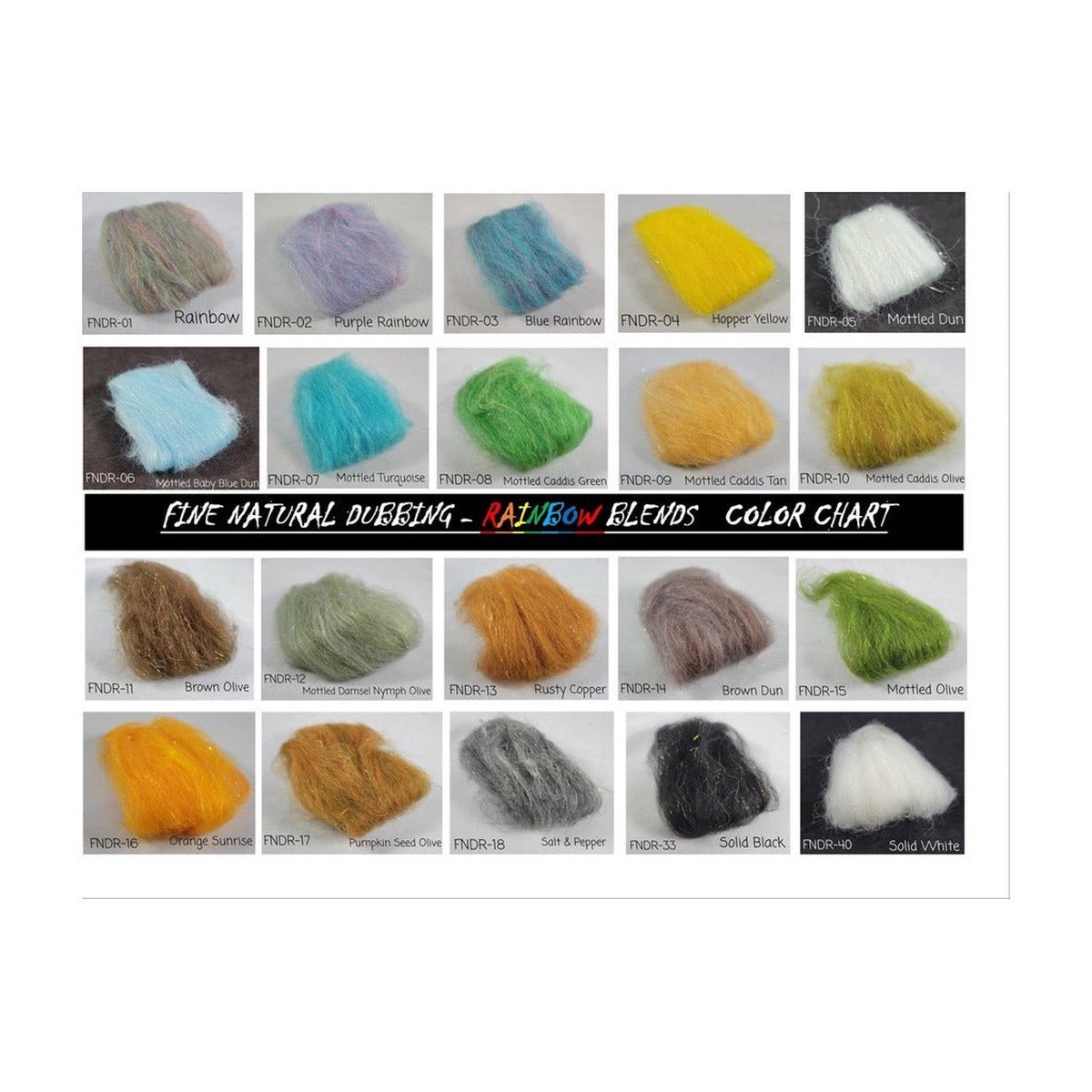 Fine Natural Dubbing - Rainbow Blend