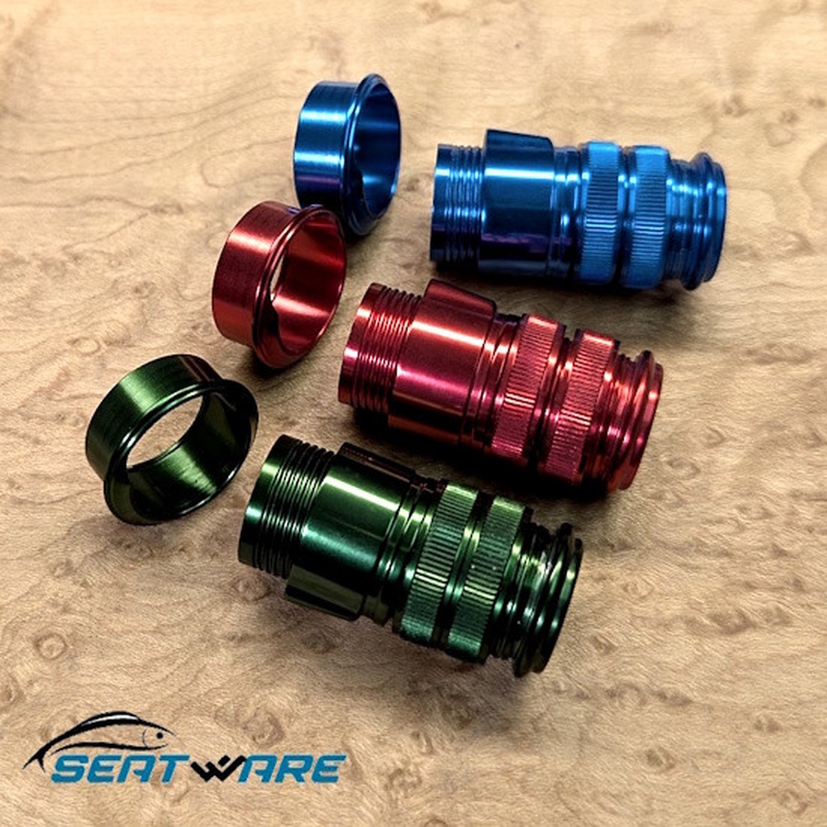 'SeatWare' Uplocking Anodized 'Vivid Colors' Reel Seat Skeleton Model-SW02