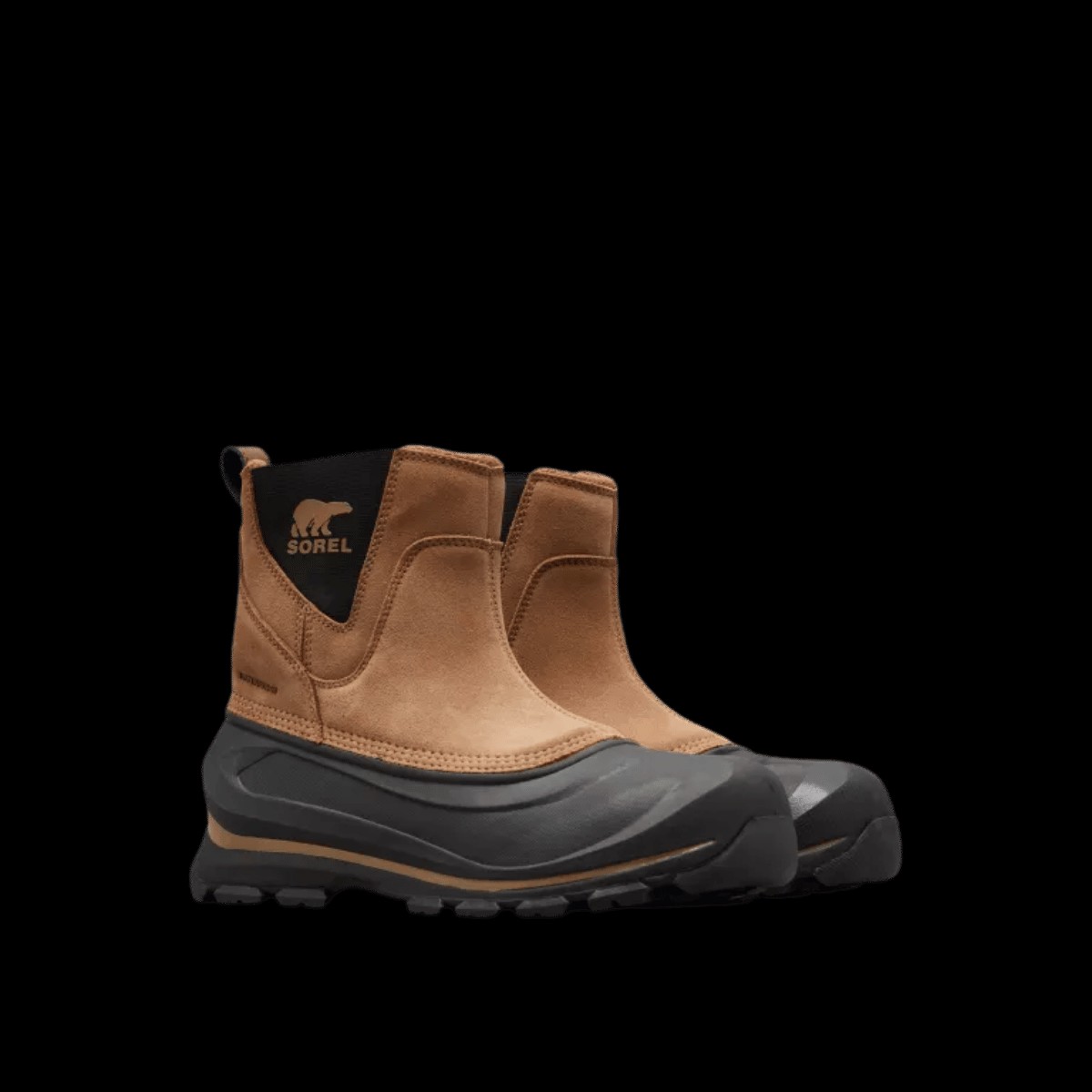 SOREL MEN'S BUXTON WATERPROFF PULL-ON BOOTS - DELTA/BLACK