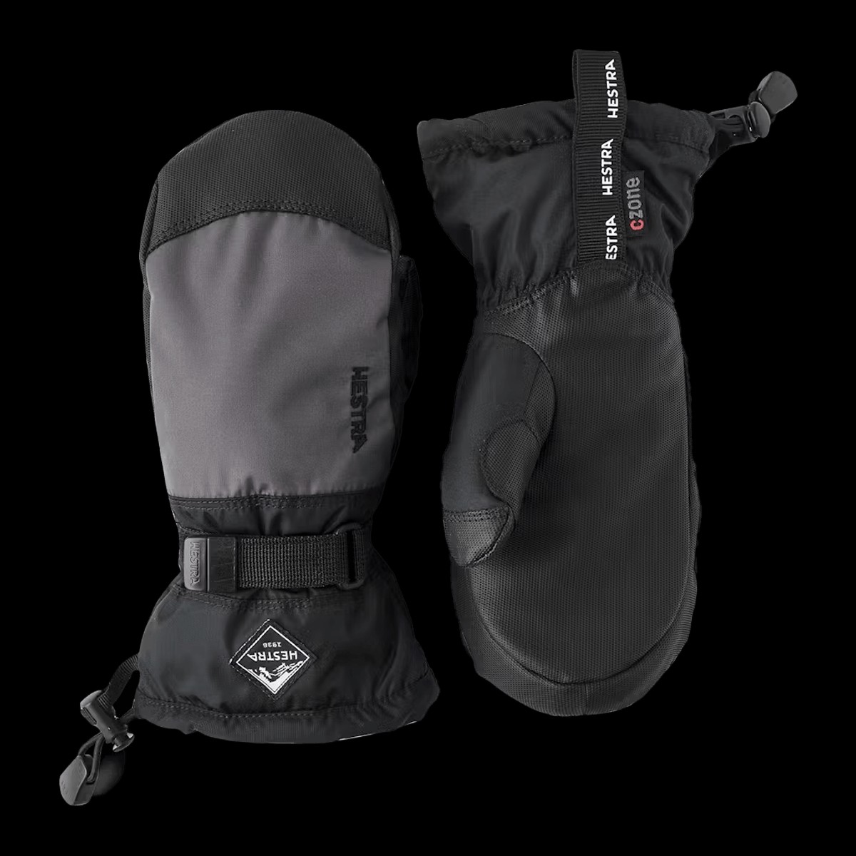 HESTRA GAUNTLET CZONE JR MITT - GRAPHITE BLACK
