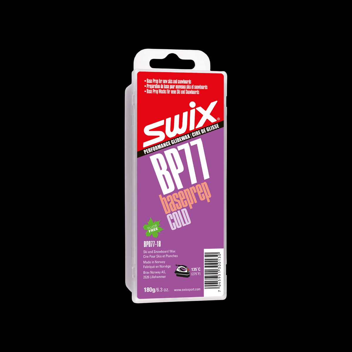 SWIX BASE PREP WAX 180G HARD, MEDIUM, SOFT