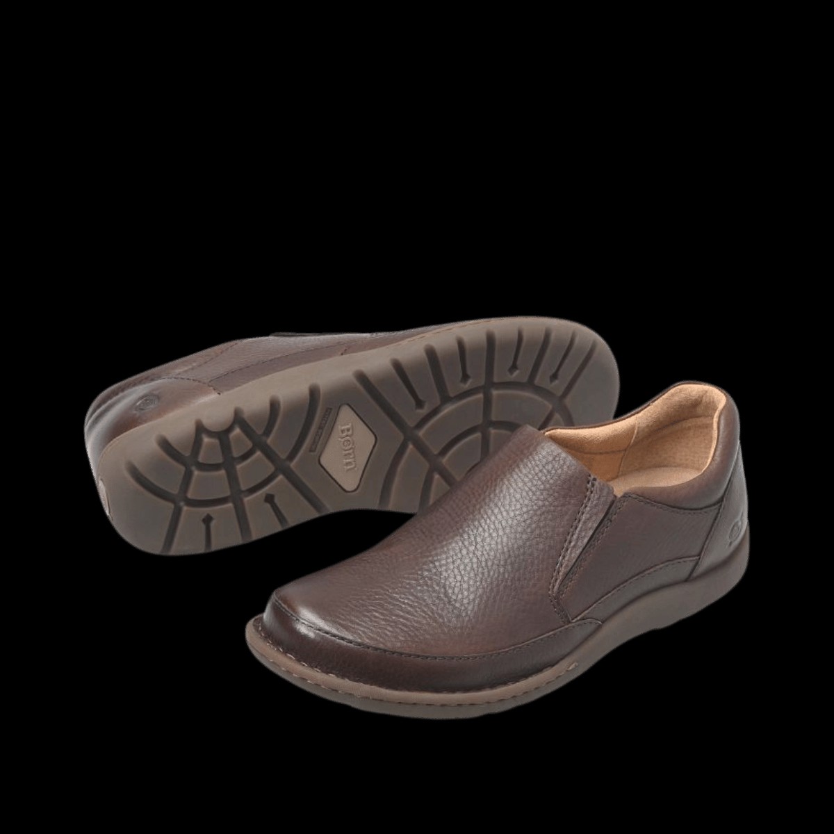 BORN NIGEL SLIP ON - DARK BROWN