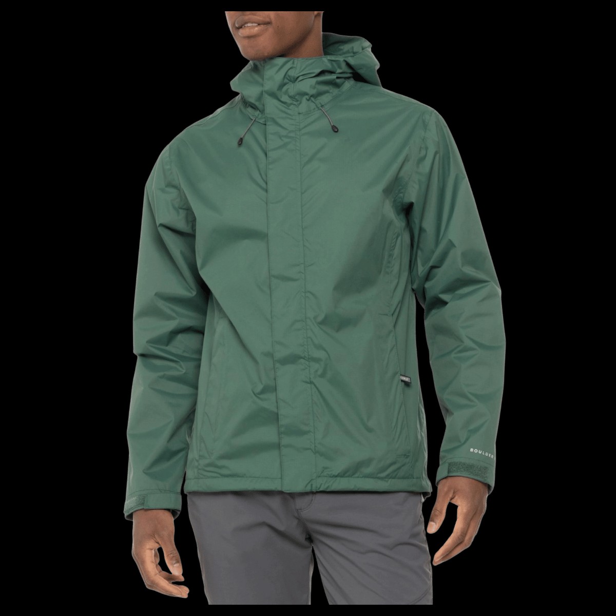 BOULDER GEAR STRATUS RAIN JACKET EXTENDED FAIRWAY GREEN